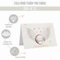 Heaven Sent Themed Thank You Cards with Envelopes (25 Pack) All Occasion Notecards - Paper Clever Party