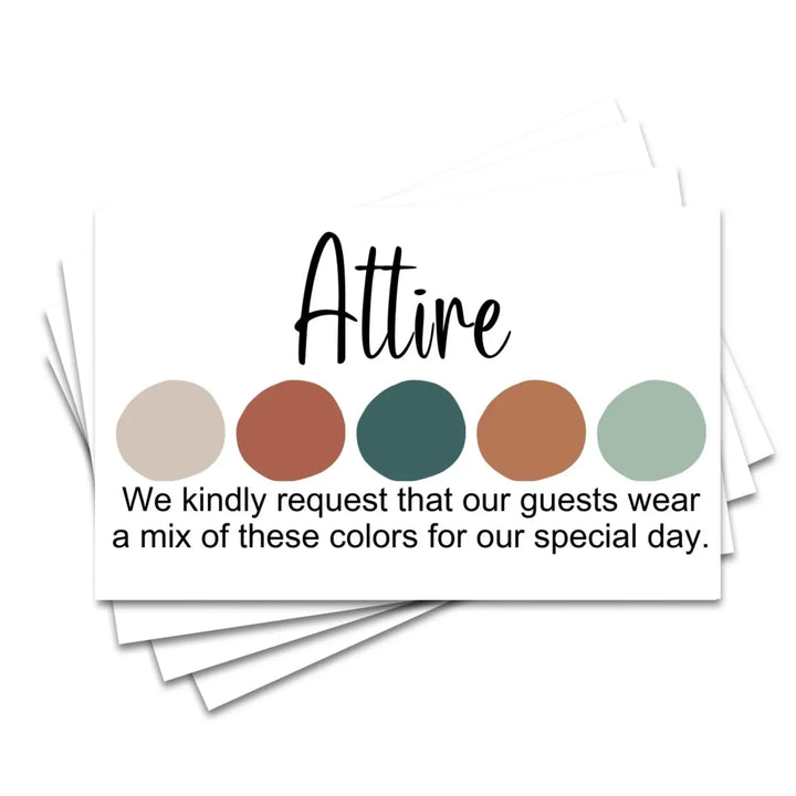 Jeweled Invitation Color Guides: 2x3.5" Color Cards for Weddings & Parties, Elegant Themed