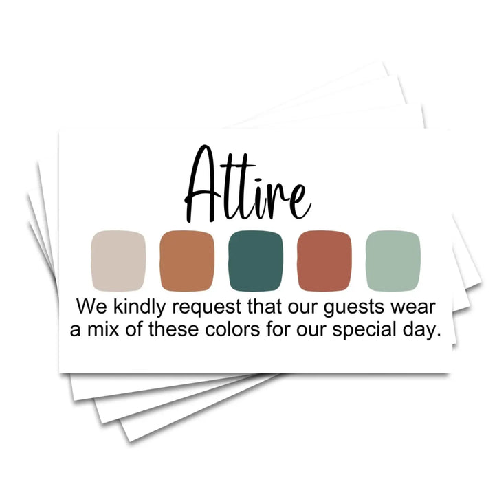 Jeweled Invitation Color Guides: 2x3.5" Color Cards for Weddings & Parties, Elegant Themed