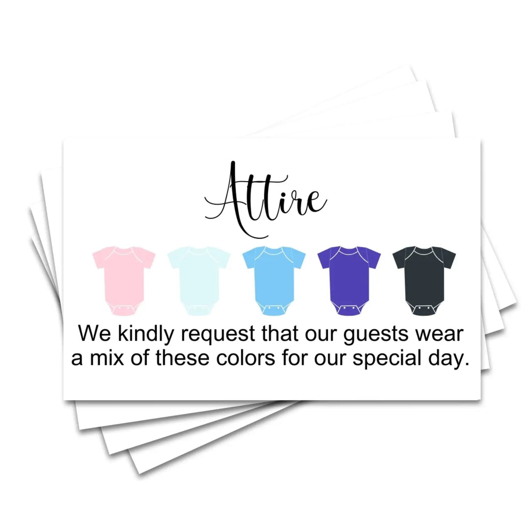 Luna Invitation Color Guides: 2x3.5" Color Cards for Weddings & Parties