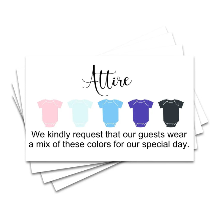 Luna Invitation Color Guides: 2x3.5" Color Cards for Weddings & Parties
