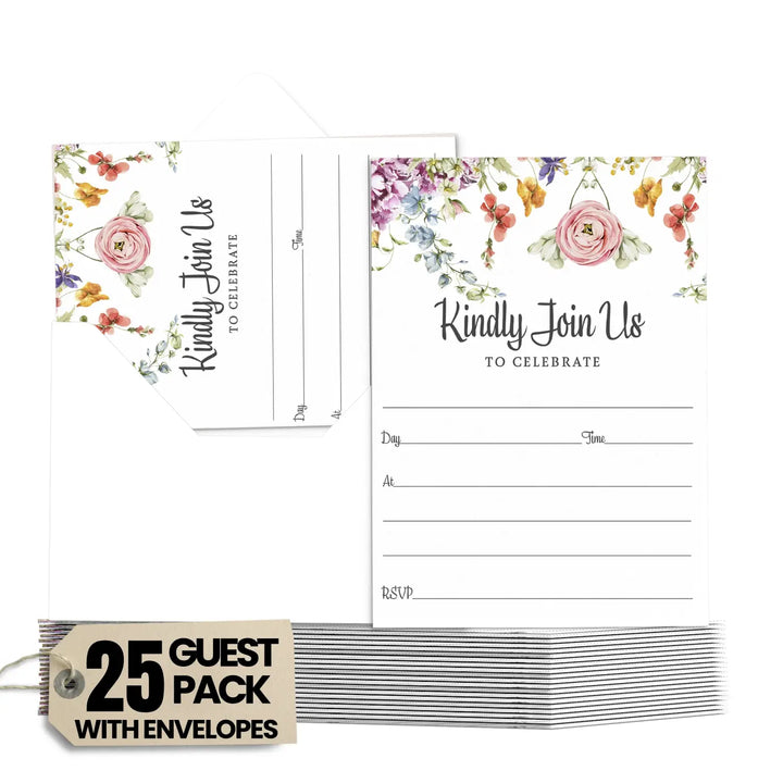 Meadow Floral Event Invites - 25ct, All-Occasion, 5x7