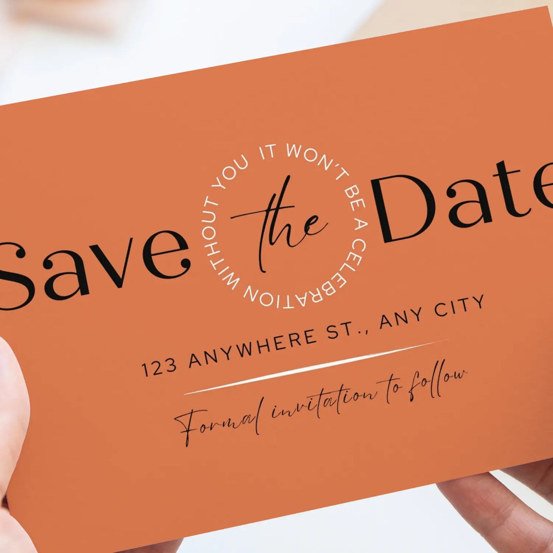 Custom Enchanted Green and Ruby Save the Date Cards - Personalized 4x6 Inch Invitations with Elegant Typography and White Envelopes - Perfect for Weddings, Birthdays, and Showers