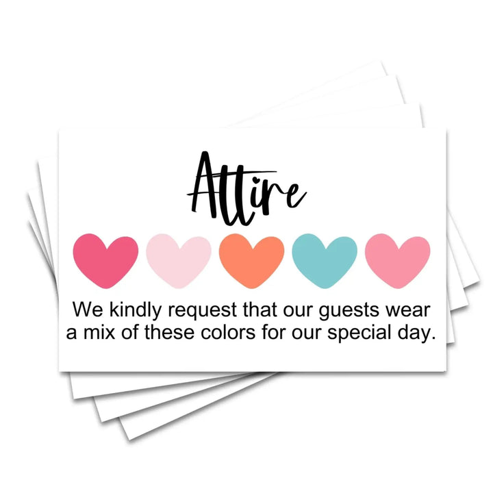 Signature collection invitation color guides: 2x3.5’’ cards for weddings & parties 100 count - invitations