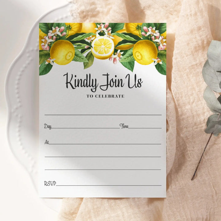 Lemon & Greenery All-Occasion Invites - 25ct, 5x7