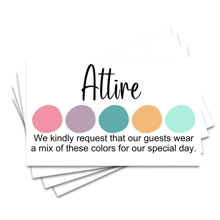 Invitation Color Guides: 2x3.5" Color Cards for Weddings & Parties, 100 Count, Pop Rock Collection