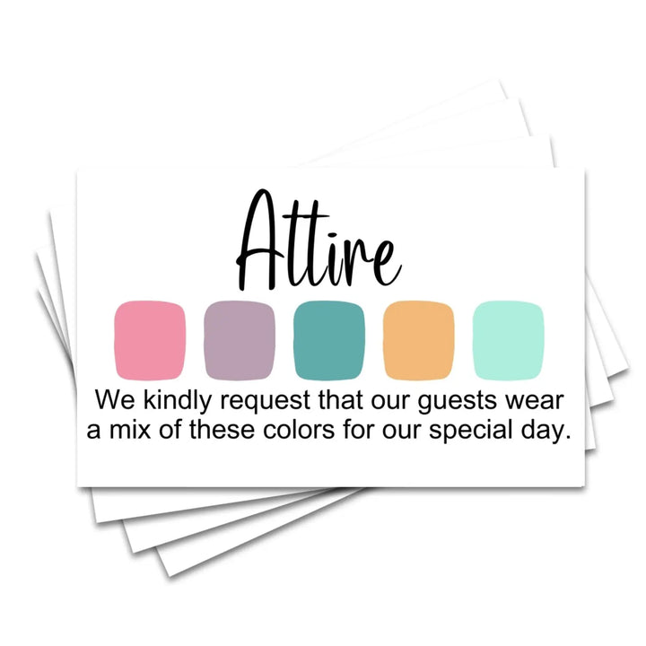 Invitation Color Guides: 2x3.5" Color Cards for Weddings & Parties, 100 Count, Pop Rock Collection