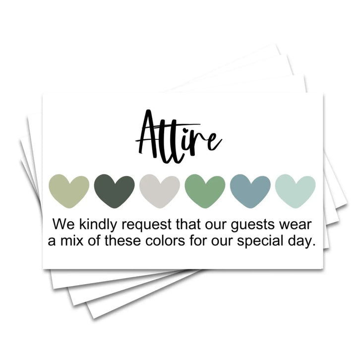 Invitation color guides: 2x3.5’’ cards for weddings & parties 100 count seaglass collection - invitations
