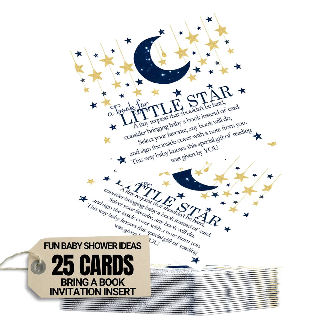 Twinkle Little Star Books for Baby Shower Request Cards (Boys)