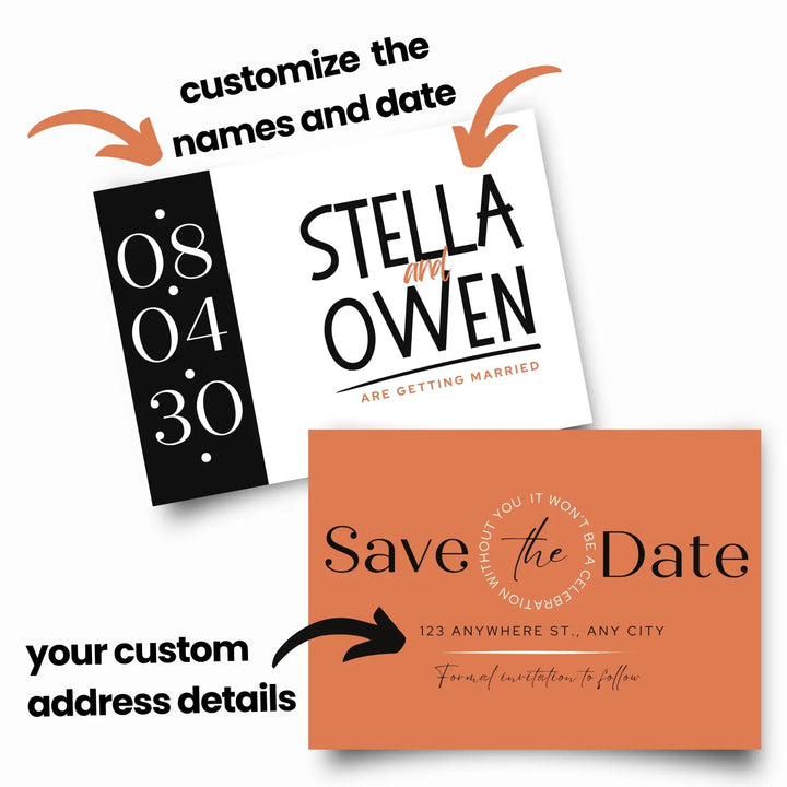 Custom Enchanted Green and Ruby Save the Date Cards - Personalized 4x6 Inch Invitations with Elegant Typography and White Envelopes - Perfect for Weddings, Birthdays, and Showers
