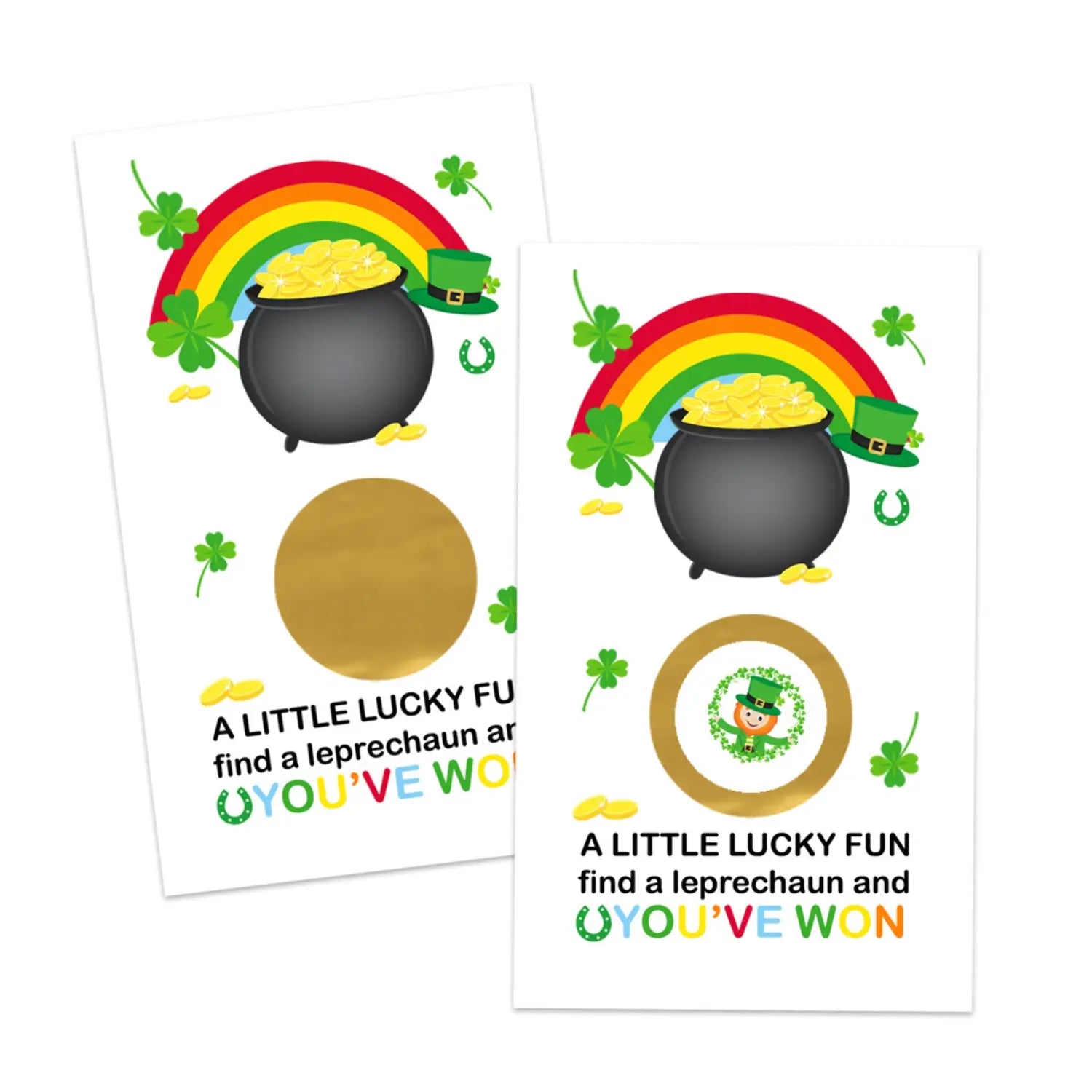 St. Patrick’s day scratch off raffle cards - 30 pack - lucky love bridal shower games leprechaun tickets engagement