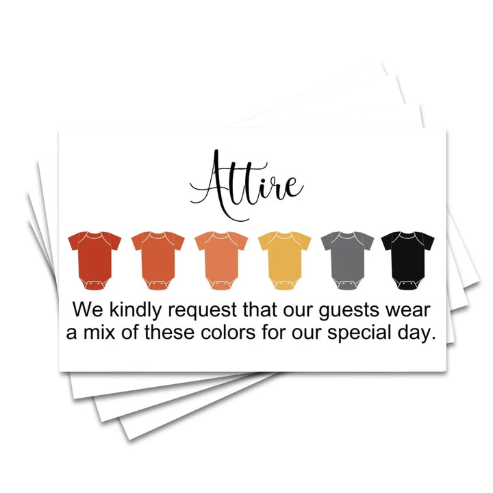 Volcanic Invitation Color Guides: 2x3.5" Color Cards for Weddings & Parties