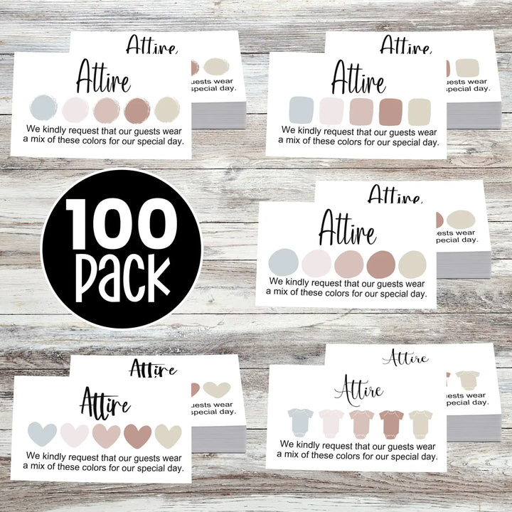 Boho invitation color guides: 2x3.5’’ cards for weddings & parties - invitations