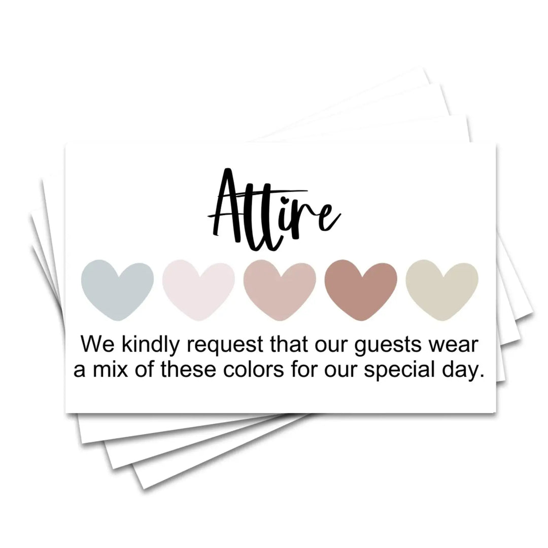 Boho invitation color guides: 2x3.5’’ cards for weddings & parties - invitations