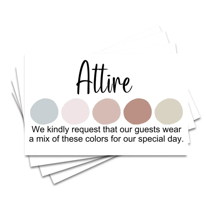Boho invitation color guides: 2x3.5’’ cards for weddings & parties - invitations