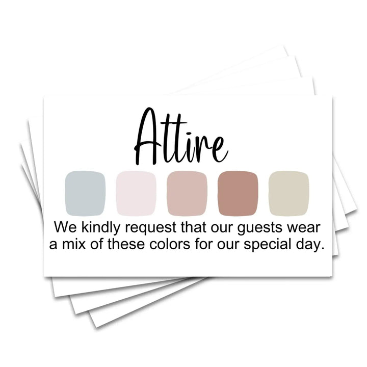 Boho invitation color guides: 2x3.5’’ cards for weddings & parties - invitations