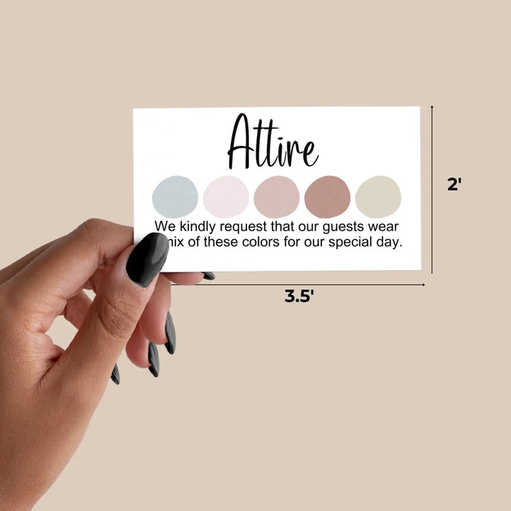 Boho invitation color guides: 2x3.5’’ cards for weddings & parties - invitations