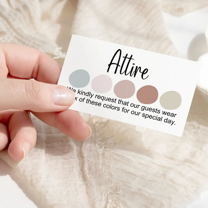 Boho invitation color guides: 2x3.5’’ cards for weddings & parties - invitations