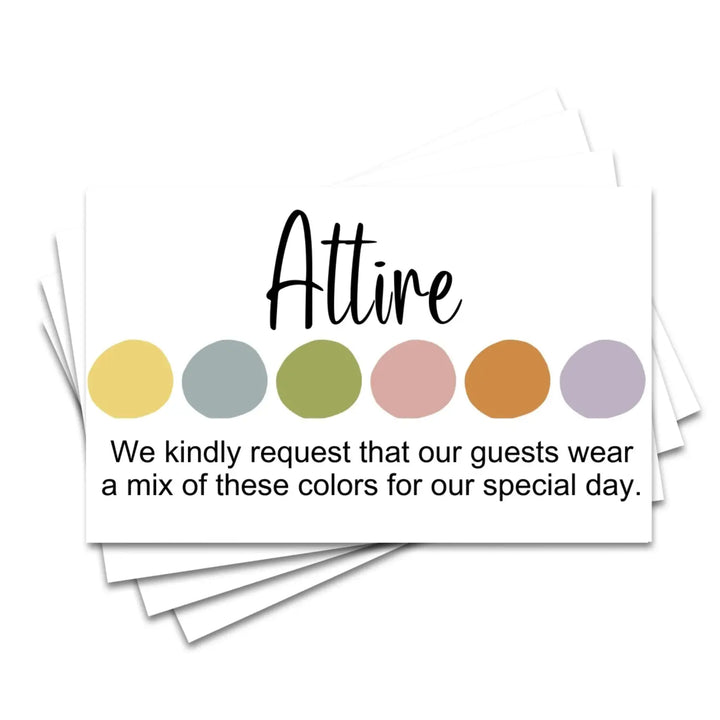 Wildflower invitation color guides: 2x3.5’’ cards for weddings & parties - invitations