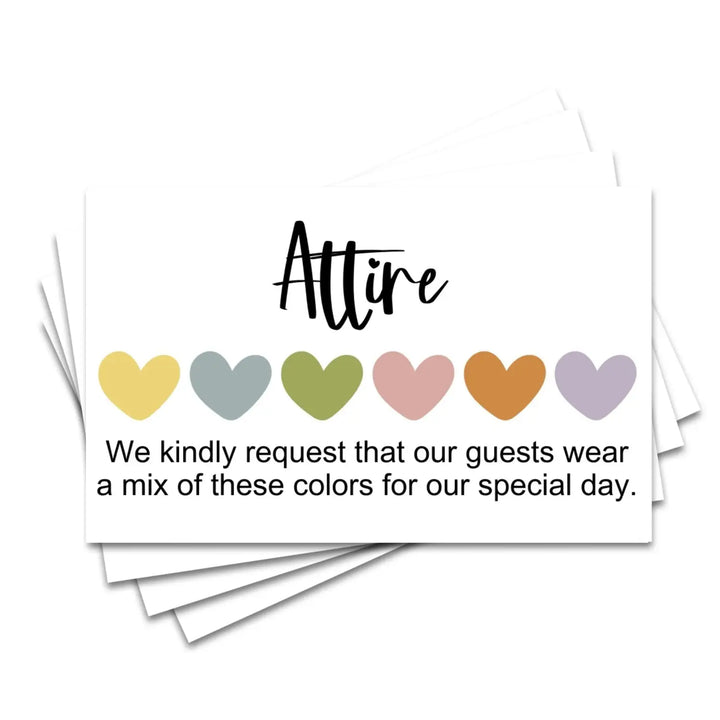 Wildflower invitation color guides: 2x3.5’’ cards for weddings & parties - invitations