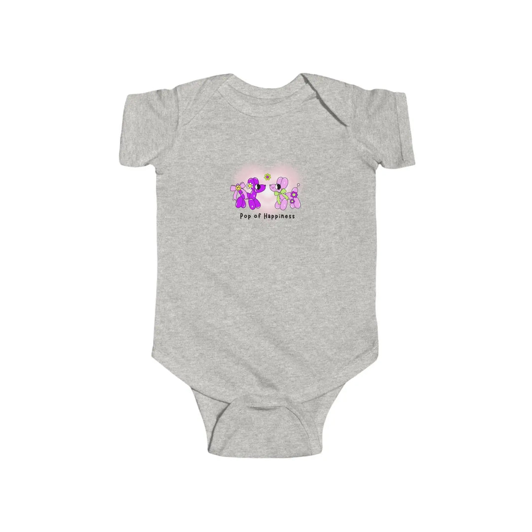 Baby bodysuit pop of happiness toddler t-shirt balloon animal graphic onesie cheerful infant tee bright & fun newborn