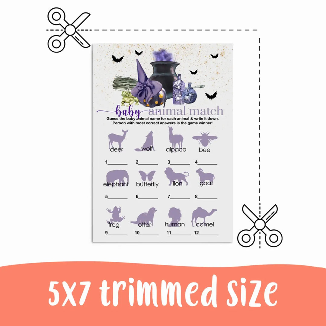 Baby Brewing Baby Shower Animal Matching Game Printable Download Activity - Paper Clever Party