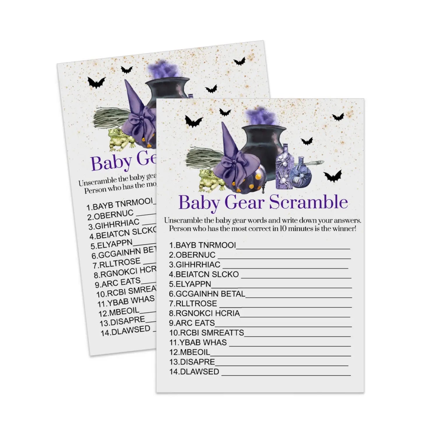 A baby is brewing shower word scramble game unscramble the babble fun & interactive printable pdf instant digital