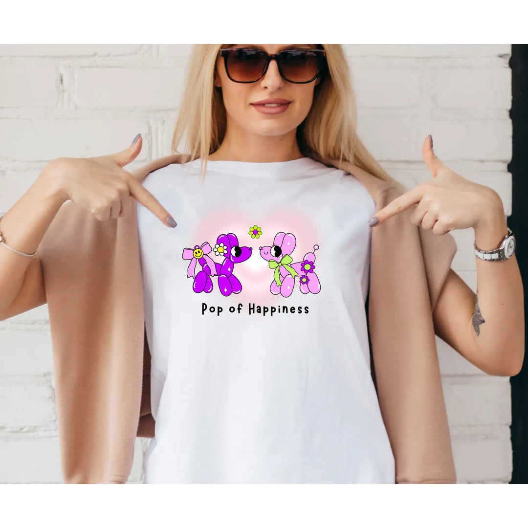 Balloon animal graphic unisex tee pop of happiness t-shirt stand out gift shirt vibrant design top comfortable casual