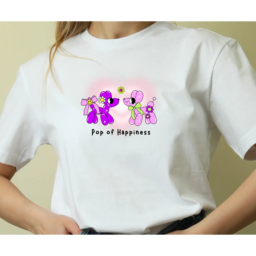 Balloon animal graphic unisex tee pop of happiness t-shirt stand out gift shirt vibrant design top comfortable casual