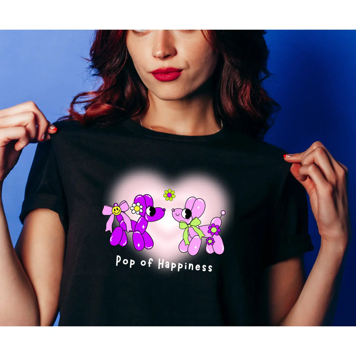 Balloon animal graphic unisex tee pop of happiness t-shirt stand out gift shirt vibrant design top comfortable casual