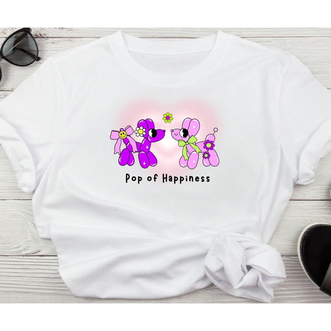 Balloon animal graphic unisex tee pop of happiness t-shirt stand out gift shirt vibrant design top comfortable casual