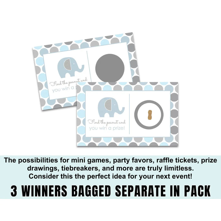 Blue Elephant Scratch Off Game Cards (28 Pack) - Chic Celebration Games - Paper Clever Party