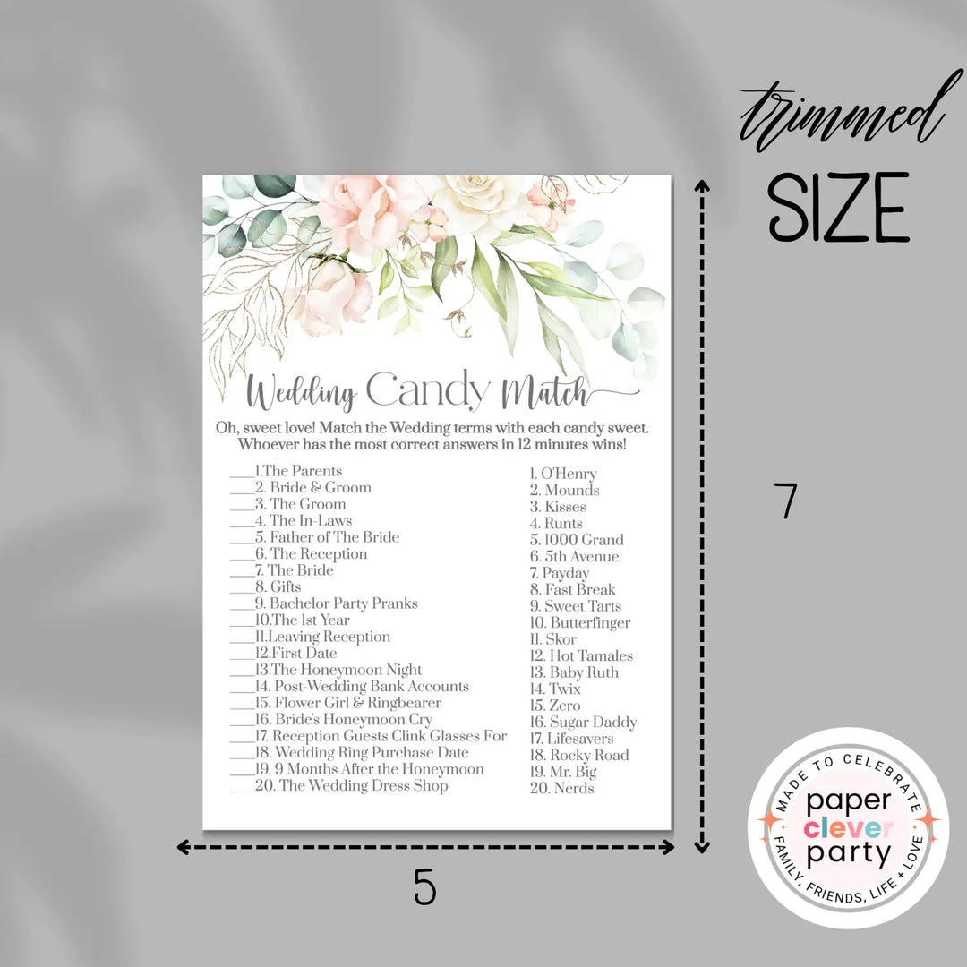 Blush blooms bridal shower game instant download diy fun printable activities wedding pdf - party games