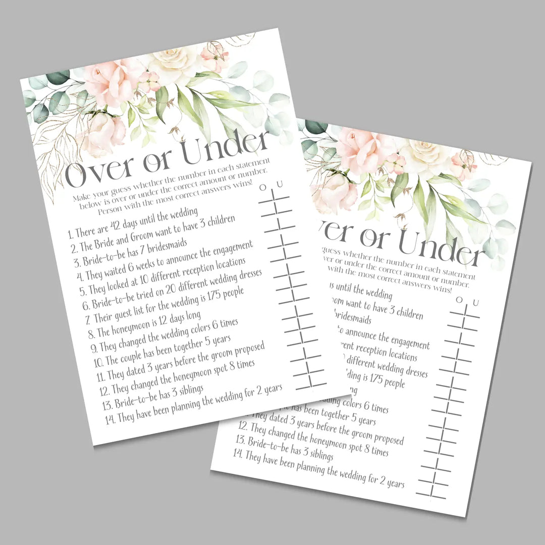 Blush blooms bridal shower game instant download diy fun printable activities wedding pdf - party games