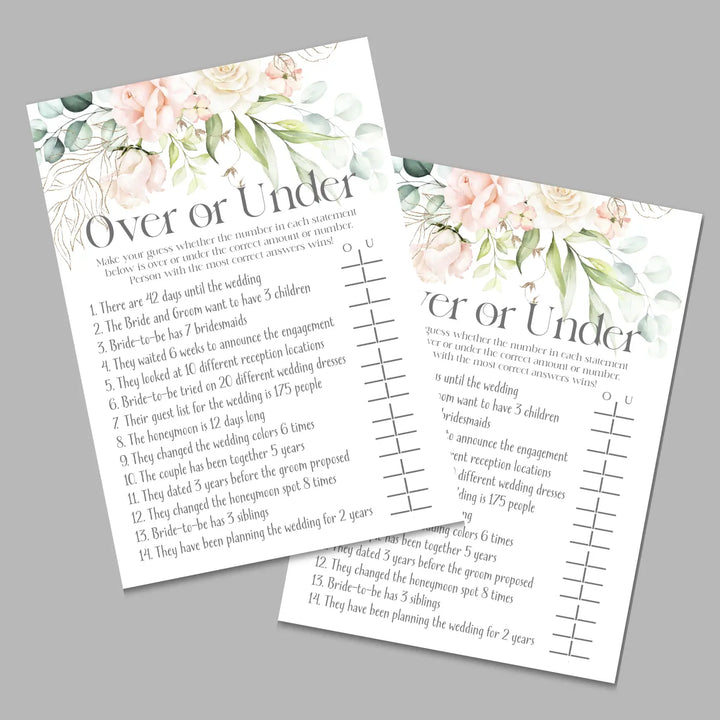 Blush blooms bridal shower game instant download diy fun printable activities wedding pdf - party games