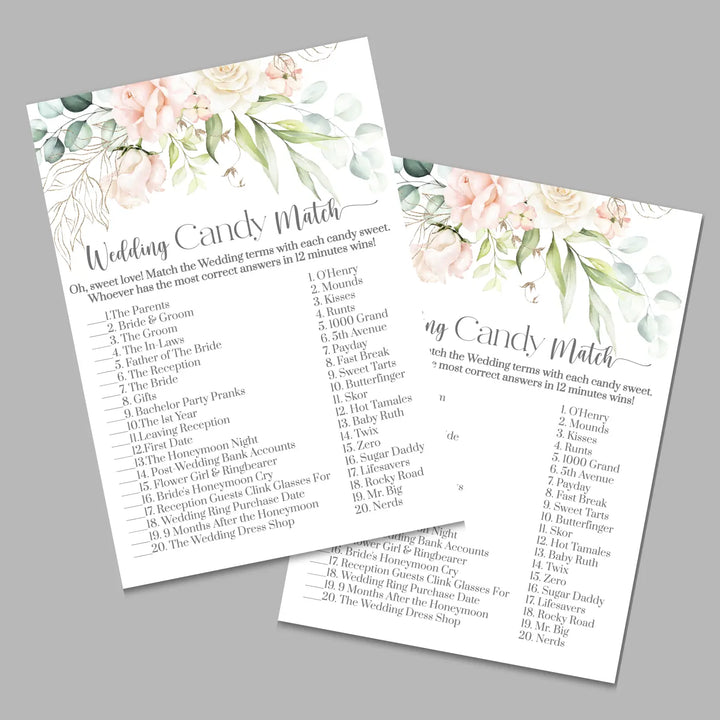Blush blooms bridal shower game instant download diy fun printable activities wedding pdf - party games