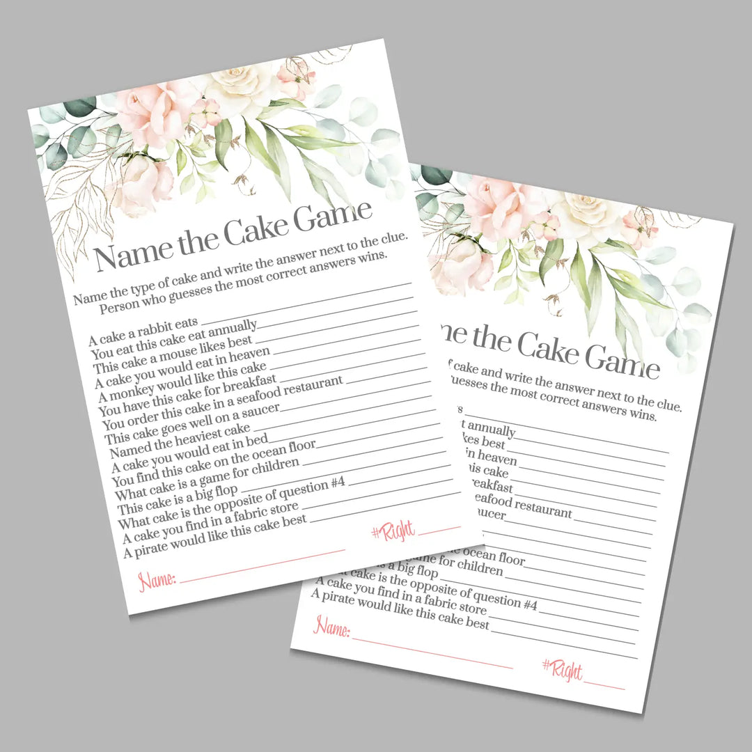 Blush blooms bridal shower game instant download diy fun printable activities wedding pdf - party games