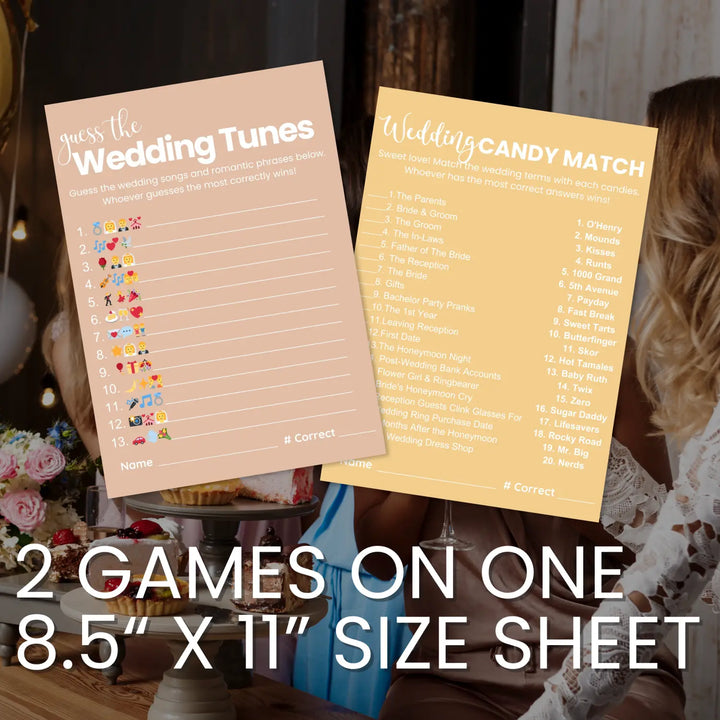 Boho sunset bridal shower game bundle - instant download of 4 fun wedding games with answer keys - party