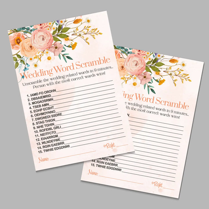 Boho terracotta bridal shower game instant download diy fun printable activities wedding pdf - party games