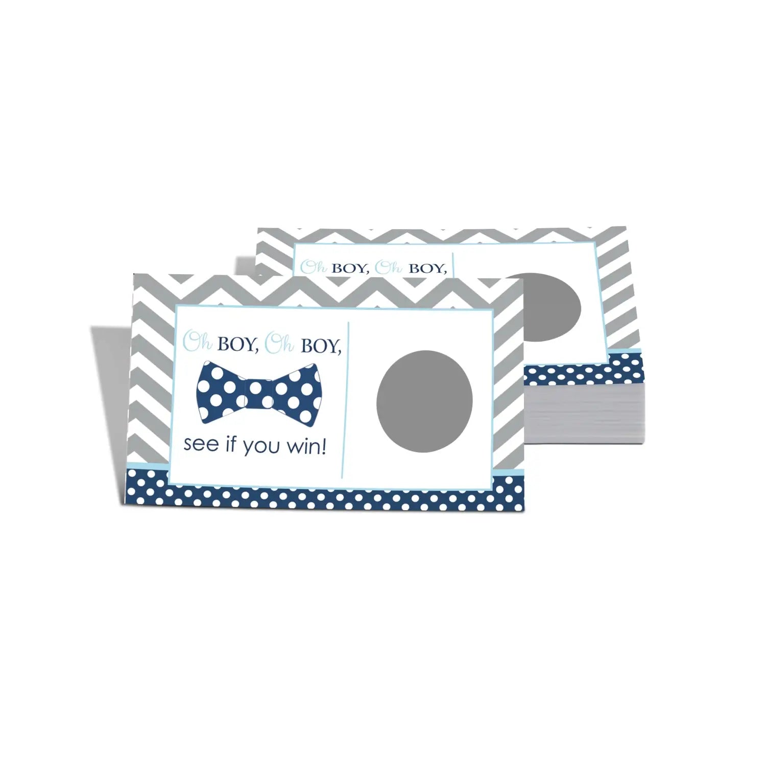 Baby shower games for boy - 28 cards - fun scratch off game guests activities to reveal prizes little man theme favors