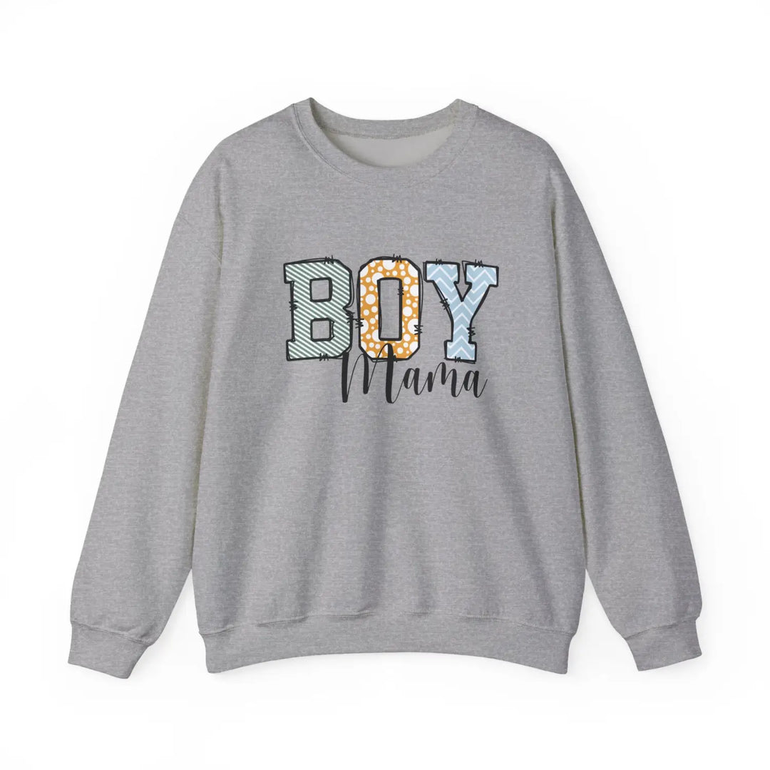 Boy mama crewneck sweatshirt cozy gift for moms baby shower cute parenting apparel mother’s day casual wear pregnancy