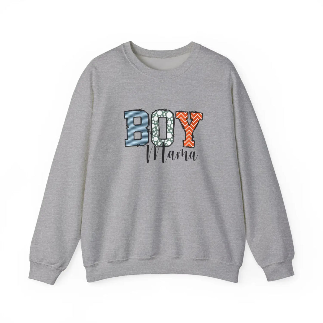Boy mama crewneck sweatshirt cozy gift for moms baby shower cute parenting apparel mother’s day casual wear pregnancy