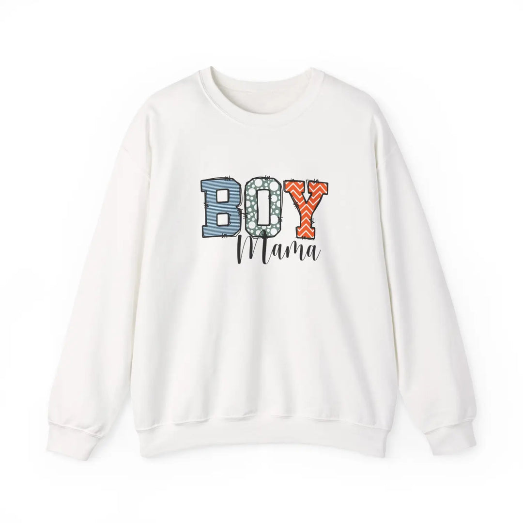 Boy mama crewneck sweatshirt cozy gift for moms baby shower cute parenting apparel mother’s day casual wear pregnancy