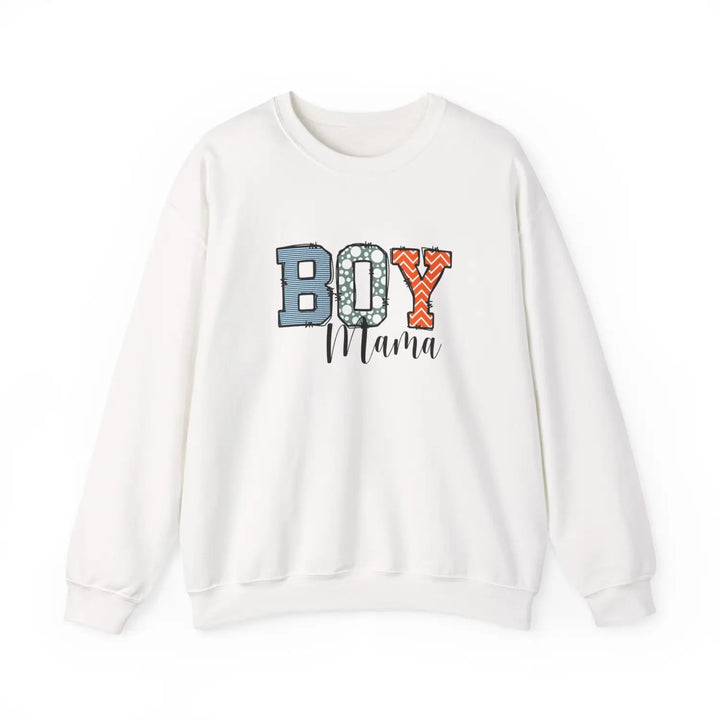 Boy mama crewneck sweatshirt cozy gift for moms baby shower cute parenting apparel mother’s day casual wear pregnancy