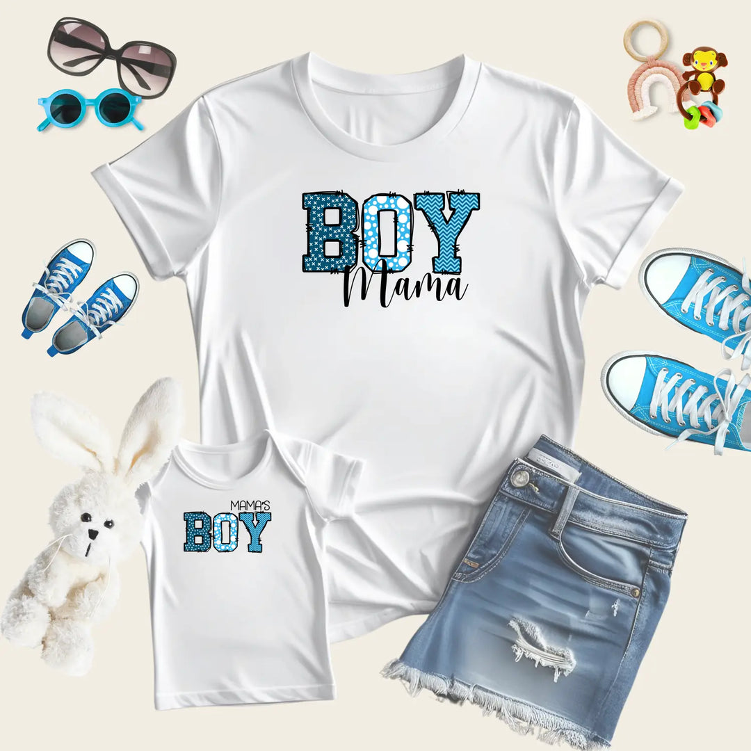 Boy mama women’s softstyle tee colorful graphic mom gift t-shirt proud shirt casual wear family idea
