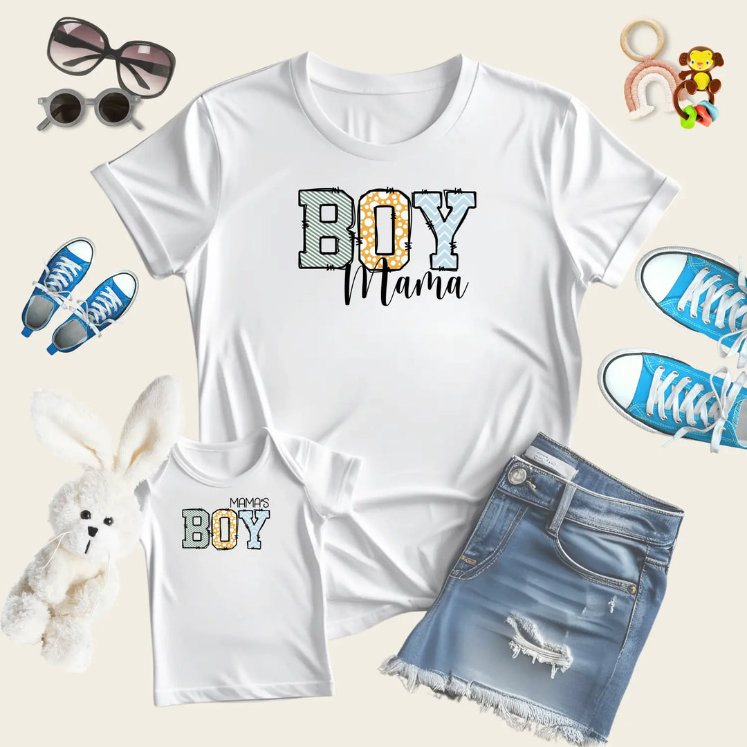Boy mama women’s softstyle tee fun graphic mom gift t-shirt proud shirt casual baby shower pregnancy announcement outfit