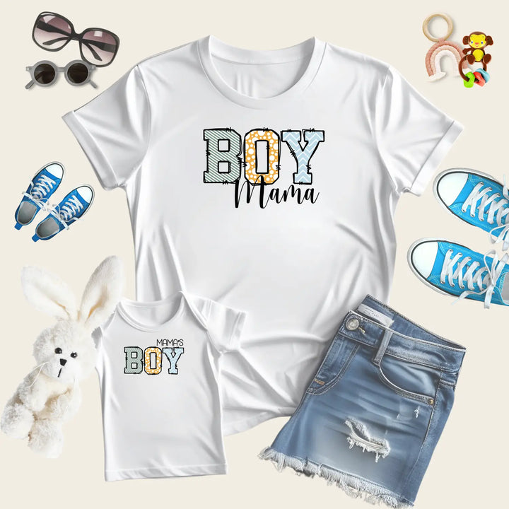 Boy mama women’s softstyle tee fun graphic mom gift t-shirt proud shirt casual baby shower pregnancy announcement outfit