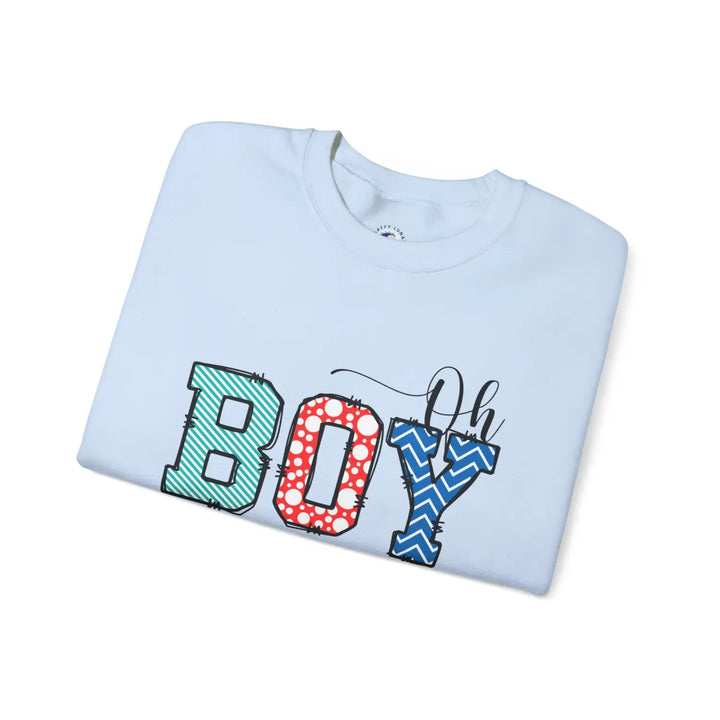 Oh boy sweatshirt for mommy cute baby shower gift fun mom to be pregnancy announcement cozy unisex fleece bright