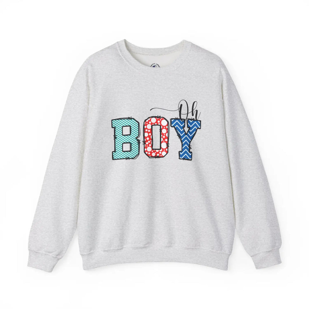 Oh boy sweatshirt for mommy cute baby shower gift fun mom to be pregnancy announcement cozy unisex fleece bright
