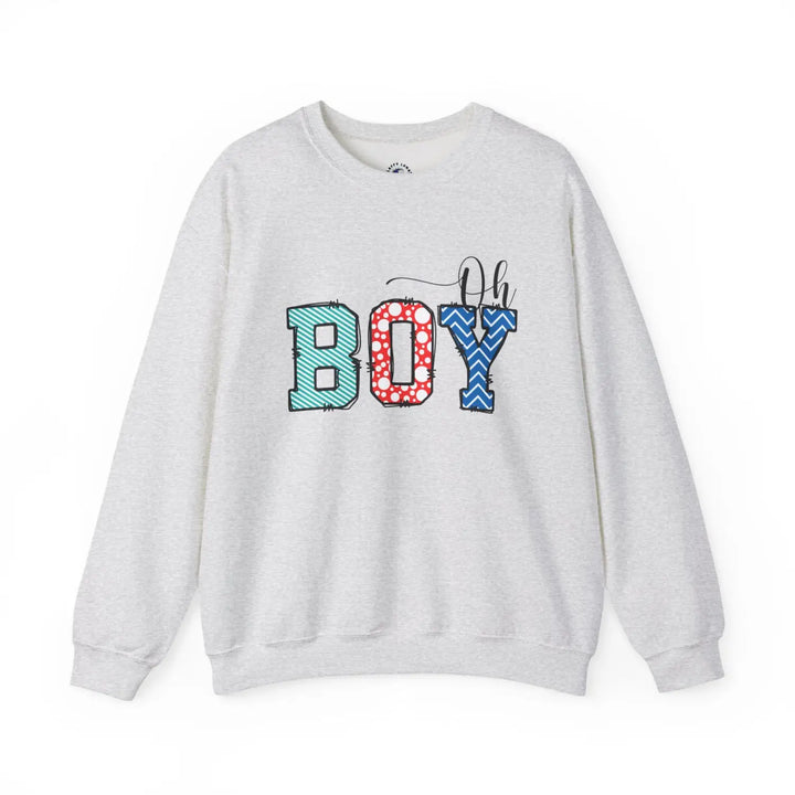 Oh boy sweatshirt for mommy cute baby shower gift fun mom to be pregnancy announcement cozy unisex fleece bright